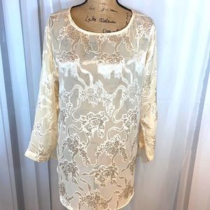 Vintage Victoria's Secret Gold Tag Luxurious Sheer Floral Nightgown L